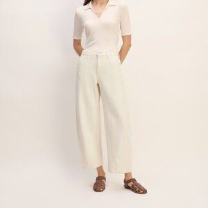 Everlane Women's Summer Barrel Jean in Ecru, Size 29, Denim
